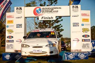 84;1-August-2010;All-Comers;Australia;Dirk-Van-Holst;Hyundai-Excel;Imbil;Jason-van-Paassen;QLD;Queensland;Sunshine-Coast;auto;celebration;motorsport;official-finish;podium;racing;telephoto