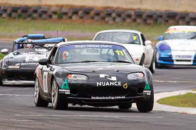 11;25-September-2010;Adam-Spence;Australia;Geoff-Kennedy;Mazda-MX‒5;Mazda-MX5;Mazda-Miata;Morgan-Park-Raceway;QLD;Queensland;Warwick;auto;motorsport;racing;super-telephoto