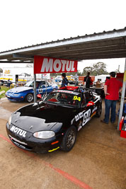 94;26-September-2010;Ashley-Miller;Australia;Dark-Horse-Racing;Geoff-Marsh;Mazda-MX‒5;Mazda-MX5;Mazda-Miata;Morgan-Park-Raceway;QLD;Queensland;Warwick;auto;motorsport;racing;wide-angle