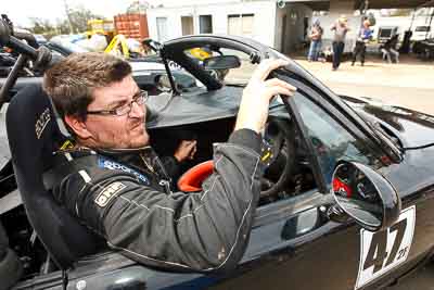 47;26-September-2010;Andrew-Weller;Australia;Corey-Stevens;Mazda-MX‒5;Mazda-MX5;Mazda-Miata;Morgan-Park-Raceway;QLD;Queensland;Warwick;auto;motorsport;portrait;racing;wide-angle