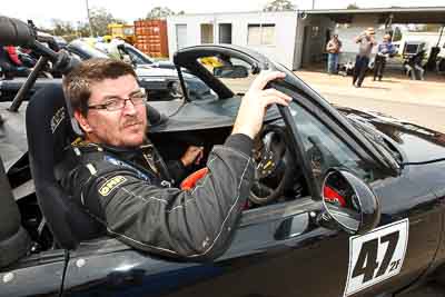 47;26-September-2010;Andrew-Weller;Australia;Corey-Stevens;Mazda-MX‒5;Mazda-MX5;Mazda-Miata;Morgan-Park-Raceway;QLD;Queensland;Warwick;auto;motorsport;portrait;racing;wide-angle