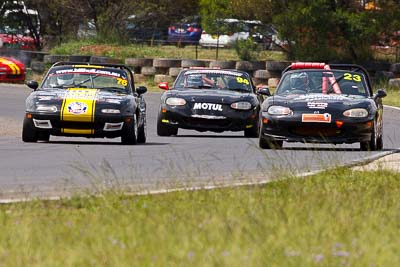 23;76;94;26-September-2010;Ashley-Miller;Australia;Ben-Cook;Dark-Horse-Racing;Geoff-Marsh;Mazda-MX‒5;Mazda-MX5;Mazda-Miata;Mike-Calcutt;Morgan-Park-Raceway;QLD;Queensland;Russell-Schloss;Warwick;auto;motorsport;racing;super-telephoto