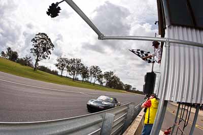 65;26-September-2010;Australia;Daniel-Deckers;Mazda-MX‒5;Mazda-MX5;Mazda-Miata;Michael-Hall;Morgan-Park-Raceway;QLD;Queensland;Warwick;auto;chequered-flag;clouds;finish;fisheye;motorsport;racing;sky