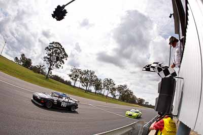 25;77;26-September-2010;Arthur-Magaitis;Australia;Henri-Van-Roden;Lotus-Elise-HPE;Mazda-MX‒5;Mazda-MX5;Mazda-Miata;Morgan-Park-Raceway;QLD;Queensland;Warwick;auto;chequered-flag;clouds;finish;fisheye;motorsport;racing;sky