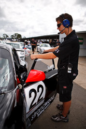 22;12-March-2011;22;28mm;Australia;CAMS-State-Championships;Morgan-Park-Raceway;Porsche-996-GT3-Cup;Production-Sports-Cars;QLD;Queensland;Terry-Knight;Warwick;atmosphere;auto;mechanic;motorsport;paddock;portrait;racing;wide-angle