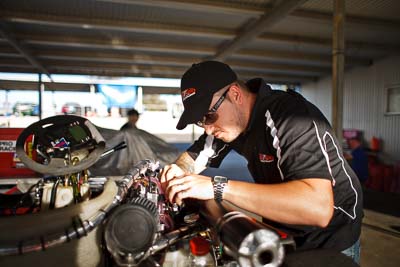 5;13-March-2011;28mm;5;Anthony-Basile;Australia;CAMS-State-Championships;Morgan-Park-Raceway;QLD;Queensland;Superkart;Warwick;atmosphere;auto;motorsport;paddock;portrait;racing;wide-angle