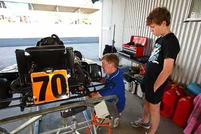 70;13-March-2011;70;Australia;CAMS-State-Championships;David-McAdam;Hypermax;Liam-McAdam;Morgan-Park-Raceway;QLD;Queensland;Superkart;Warwick;atmosphere;auto;motorsport;paddock;portrait;racing;wide-angle