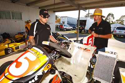 5;13-March-2011;5;Anthony-Basile;Australia;CAMS-State-Championships;Morgan-Park-Raceway;QLD;Queensland;Superkart;Warwick;atmosphere;auto;motorsport;paddock;portrait;racing;wide-angle