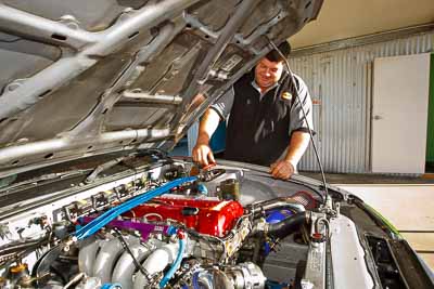 18;13-March-2011;Australia;CAMS-State-Championships;Improved-Production;Morgan-Park-Raceway;Nissan-Silvia-S13;QLD;Queensland;Troy-Marinelli;Warwick;atmosphere;auto;mechanic;motorsport;paddock;portrait;racing;wide-angle