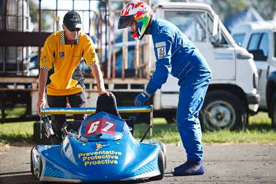 67;13-March-2011;67;Australia;CAMS-State-Championships;Centreline;Craig-Heufel;Morgan-Park-Raceway;QLD;Queensland;Superkart;Warwick;atmosphere;auto;motorsport;paddock;portrait;racing;telephoto