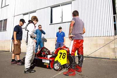 78;13-March-2011;Australia;CAMS-State-Championships;David-McAdam;Joe-Tyrrell;Josh-Barnett;Liam-McAdam;Morgan-Park-Raceway;QLD;Queensland;Superkart;Warwick;atmosphere;auto;motorsport;paddock;portrait;racing;wide-angle