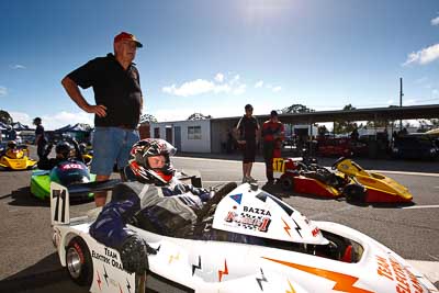 71;13-March-2011;71;Australia;Barry-Kunowski;CAMS-State-Championships;Morgan-Park-Raceway;QLD;Queensland;Superkart;Warwick;atmosphere;auto;motorsport;paddock;portrait;racing;sky;wide-angle