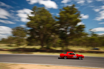 28;13-March-2011;Australia;CAMS-State-Championships;Gary-Jackson;Group-N-Touring-Cars;Holden-Monaro-HQ;Morgan-Park-Raceway;QLD;Queensland;Warwick;auto;classic;clouds;historic;motorsport;racing;scenery;sky;vintage;wide-angle