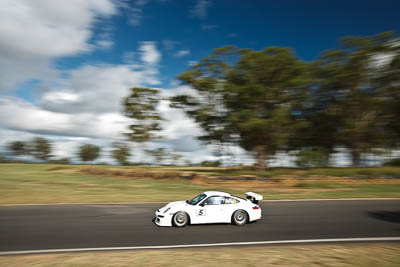 5;13-March-2011;5;Australia;CAMS-State-Championships;Morgan-Park-Raceway;Porsche-997-GT3-Cup;Production-Sports-Cars;QLD;Queensland;Steven-McFadden;Warwick;auto;clouds;motorsport;racing;scenery;sky;wide-angle