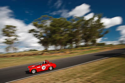 38;13-March-2011;38;Australia;CAMS-State-Championships;MG-Midget;Morgan-Park-Raceway;Production-Sports-Cars;QLD;Queensland;Steve-Purdy;Warwick;auto;clouds;motorsport;racing;scenery;sky;wide-angle