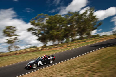 23;13-March-2011;23;Australia;CAMS-State-Championships;Mazda-MX‒5;Mazda-MX5;Mazda-Miata;Mike-Calcutt;Morgan-Park-Raceway;Production-Sports-Cars;QLD;Queensland;Warwick;auto;clouds;motorsport;racing;scenery;sky;wide-angle