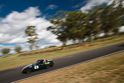 8;13-March-2011;8;Australia;CAMS-State-Championships;Mazda-MX‒5;Mazda-MX5;Mazda-Miata;Michael-Sukahar;Morgan-Park-Raceway;Production-Sports-Cars;QLD;Queensland;Warwick;auto;clouds;motorsport;racing;scenery;sky;wide-angle