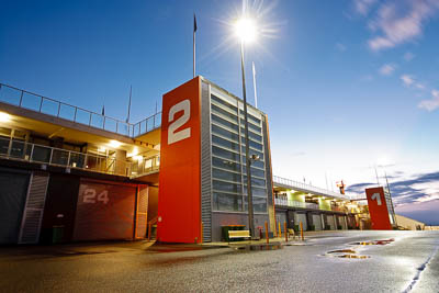 22-April-2011;Australia;Bathurst;Bathurst-Motor-Festival;Mt-Panorama;NSW;New-South-Wales;Topshot;atmosphere;auto;building;clouds;morning;motorsport;paddock;racing;scenery;sky;wide-angle