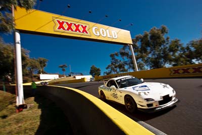 135;23-April-2011;Australia;Bathurst;Bathurst-Motor-Festival;Mazda-RX‒7;Mazda-RX7;Mt-Panorama;NSW;New-South-Wales;Production-Sports-Cars;Ric-Shaw;auto;motorsport;racing;sky;wide-angle