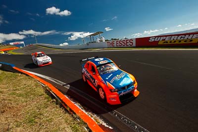 1;1;23-April-2011;Aussie-Racing-Cars;Australia;Bathurst;Bathurst-Motor-Festival;Kyle-Clews;Mt-Panorama;NSW;New-South-Wales;auto;clouds;motorsport;racing;sky;wide-angle