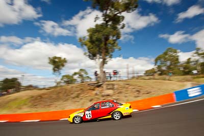 12;12;23-April-2011;Australia;Bathurst;Bathurst-Motor-Festival;Ford-Falcon-EA;Mt-Panorama;NSW;New-South-Wales;Rebecca-Drummond;Saloon-Cars;auto;clouds;motorsport;racing;sky;wide-angle