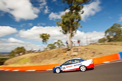 59;23-April-2011;Australia;Bathurst;Bathurst-Motor-Festival;Daniel-Hodge;Ford-Falcon-AU;Mt-Panorama;NSW;New-South-Wales;Saloon-Cars;auto;clouds;motorsport;racing;sky;wide-angle