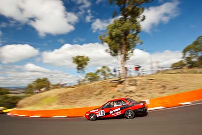 29;23-April-2011;29;Australia;Bathurst;Bathurst-Motor-Festival;Ford-Falcon-EA;Jonathan-Fishburn;Mt-Panorama;NSW;New-South-Wales;Saloon-Cars;auto;clouds;motorsport;racing;sky;wide-angle