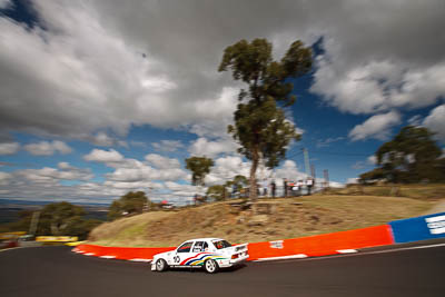 10;10;23-April-2011;Australia;Bathurst;Bathurst-Motor-Festival;Bruce-Panting;Commodore-Cup;Geoff-Cowie;Holden-Commodore-VH;Mt-Panorama;NSW;New-South-Wales;auto;clouds;motorsport;racing;sky;wide-angle