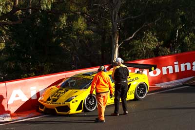 4;23-April-2011;4;Australia;Bathurst;Bathurst-Motor-Festival;Lamborghini-Gallardo-LP560;Mt-Panorama;NSW;New-South-Wales;Production-Sports-Cars;Ted-Huglin;accident;auto;crash;motorsport;racing