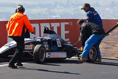 32;24-April-2011;Australia;Bathurst;Bathurst-Motor-Festival;Formula-Ford;Jon-Mills;Mt-Panorama;NSW;New-South-Wales;Open-Wheeler;Van-Diemen-RF04;accident;auto;crash;motorsport;racing;retirement;super-telephoto