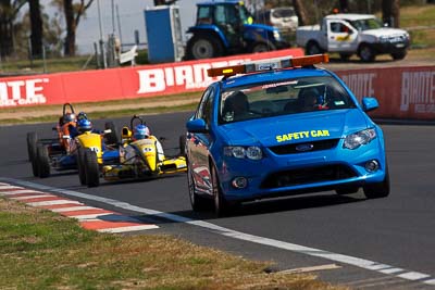 24-April-2011;Australia;Bathurst;Bathurst-Motor-Festival;Ford-Falcon-BA;Mt-Panorama;NSW;New-South-Wales;Safety-Car;auto;marshal;motorsport;officials;racing;super-telephoto