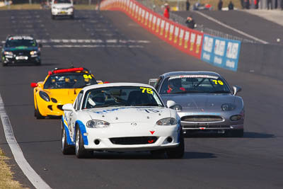 75;24-April-2011;75;Australia;Bathurst;Bathurst-Motor-Festival;Mazda-MX‒5;Mazda-MX5;Mazda-Miata;Michael-Hall;Mt-Panorama;NSW;New-South-Wales;Production-Sports-Cars;Steven-Head;auto;motorsport;racing;super-telephoto