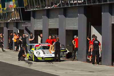 17;17;24-April-2011;Australia;Bathurst;Bathurst-Motor-Festival;Mt-Panorama;NSW;New-South-Wales;Porsche-997-GT3-Cup;Production-Sports-Cars;Ray-Angus;atmosphere;auto;motorsport;pitlane;racing