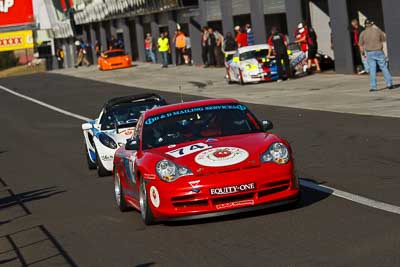 74;24-April-2011;Australia;Bathurst;Bathurst-Motor-Festival;Michael-Goedheer;Mt-Panorama;NSW;New-South-Wales;Paul-Girt;Porsche-996-GT3;Production-Sports-Cars;atmosphere;auto;motorsport;pitlane;racing