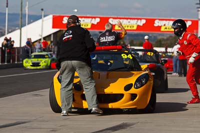 94;24-April-2011;Ashley-Miller;Australia;Bathurst;Bathurst-Motor-Festival;John-Prefontaine;Mt-Panorama;NSW;New-South-Wales;Production-Sports-Cars;Team-Dark-Horse-Racing;atmosphere;auto;motorsport;pitlane;racing