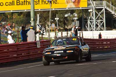 47;24-April-2011;Australia;Bathurst;Bathurst-Motor-Festival;Corey-Stevens;Geoff-Marsh;Mazda-MX‒5;Mazda-MX5;Mazda-Miata;Mt-Panorama;NSW;New-South-Wales;Production-Sports-Cars;auto;motorsport;racing