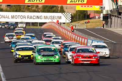 14;15;17;25;14;17;24-April-2011;25;Australia;Bathurst;Bathurst-Motor-Festival;Coleby-Cowham;Ford-Falcon-AU;Holden-Commodore-VT;Matthew-Lovell;Mt-Panorama;NSW;New-South-Wales;Saloon-Cars;Shawn-Jamieson;Simon-Tabinor;auto;motorsport;race-start;racing;super-telephoto