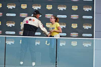 24-April-2011;Australia;Bathurst;Bathurst-Motor-Festival;John-Townsend;Mt-Panorama;NSW;New-South-Wales;Rebecca-Drummond;Saloon-Cars;auto;celebration;motorsport;podium;racing