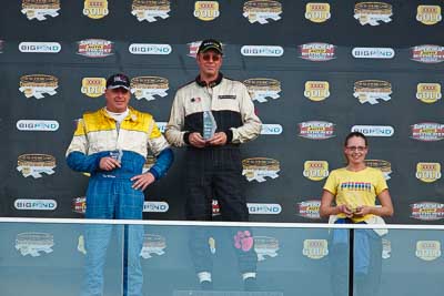 24-April-2011;Australia;Bathurst;Bathurst-Motor-Festival;John-Townsend;Mt-Panorama;NSW;New-South-Wales;Rebecca-Drummond;Saloon-Cars;Tony-McKenzie;auto;celebration;motorsport;podium;racing