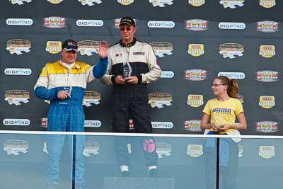 24-April-2011;Australia;Bathurst;Bathurst-Motor-Festival;John-Townsend;Mt-Panorama;NSW;New-South-Wales;Rebecca-Drummond;Saloon-Cars;Tony-McKenzie;auto;celebration;motorsport;podium;racing