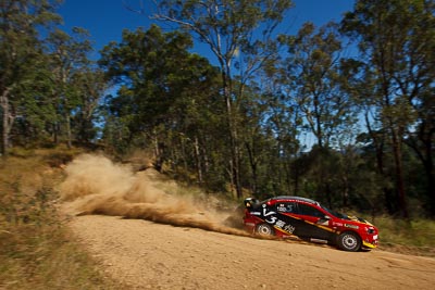 5;11-May-2011;5;APRC;Asia-Pacific-Rally-Championship;Australia;IROQ;Ieuan-Thomas;Imbil;International-Rally-Of-Queensland;Mark-Higgins;Mitsubishi-Lancer-Evolution-X;QLD;Queensland;Soueast-Motor-Kumho-Team;Sunshine-Coast;auto;motorsport;racing;testing;wide-angle