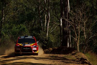 13;11-May-2011;13;APRC;Asia-Pacific-Rally-Championship;Australia;Hao-Yuan;Hongyu-Pan;IROQ;Imbil;International-Rally-Of-Queensland;Mitsubishi-Lancer-Evolution-X;QLD;Queensland;Soueast-Motor-Kumho-Team;Sunshine-Coast;auto;motorsport;racing;telephoto;testing