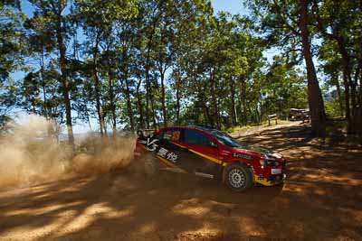 13;11-May-2011;13;APRC;Asia-Pacific-Rally-Championship;Australia;Hao-Yuan;Hongyu-Pan;IROQ;Imbil;International-Rally-Of-Queensland;Mitsubishi-Lancer-Evolution-X;QLD;Queensland;Soueast-Motor-Kumho-Team;Sunshine-Coast;auto;motorsport;racing;testing;wide-angle