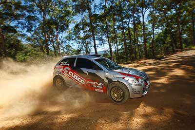 15;11-May-2011;APRC;Asia-Pacific-Rally-Championship;Australia;IROQ;Imbil;International-Rally-Of-Queensland;Karamjit-Singh;Proton-Cusco-Rally-Team;Proton-Satria-Neo;QLD;Queensland;Sunshine-Coast;Vivek-Ponnusamy;auto;motorsport;racing;testing;wide-angle