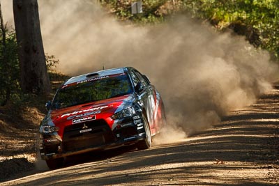 6;11-May-2011;6;APRC;Asia-Pacific-Rally-Championship;Australia;IROQ;Imbil;International-Rally-Of-Queensland;Mitsubishi-Lancer-Evolution-IX;Pertamina-Cusco-Racing;QLD;Queensland;Rifat-Sungkar;Scott-Beckwith;Sunshine-Coast;auto;motorsport;racing;telephoto;testing