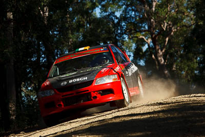 26;11-May-2011;26;ARC;Australia;Australian-Rally-Championship;Ben-Atkinson;Charlie-Drake;IROQ;Imbil;International-Rally-Of-Queensland;Mitsubishi-Lancer-Evolution-VIII;QLD;Queensland;Sunshine-Coast;auto;motorsport;racing;telephoto;testing