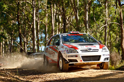 20;11-May-2011;20;ARC;Australia;Australian-Rally-Championship;IROQ;Imbil;International-Rally-Of-Queensland;John-Allen;QLD;Queensland;Ryan-Smart;Smart-Motorsport;Sunshine-Coast;Topshot;Toyota-Corolla-Sportivo;auto;motorsport;practice;racing;telephoto;testing;trees