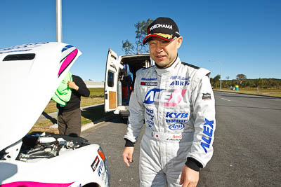 13-May-2011;APRC;Asia-Pacific-Rally-Championship;Atsushi-Masumura;Australia;Caloundra;IROQ;International-Rally-Of-Queensland;QLD;Queensland;Sunshine-Coast;auto;motorsport;portrait;racing;shakedown;wide-angle