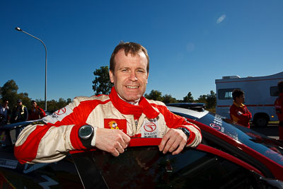 13-May-2011;APRC;Asia-Pacific-Rally-Championship;Australia;Caloundra;IROQ;Ieuan-Thomas;International-Rally-Of-Queensland;QLD;Queensland;Sunshine-Coast;auto;motorsport;portrait;racing;shakedown;sky;wide-angle