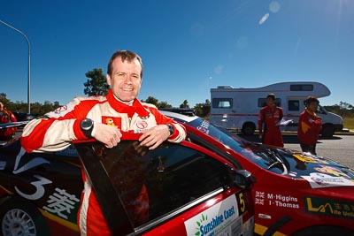 13-May-2011;APRC;Asia-Pacific-Rally-Championship;Australia;Caloundra;IROQ;Ieuan-Thomas;International-Rally-Of-Queensland;QLD;Queensland;Sunshine-Coast;auto;motorsport;portrait;racing;shakedown;sky;wide-angle